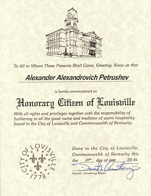 Honorary Citizen of Louisville